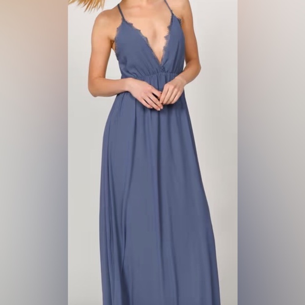 Tobi Slate Blue Bridesmaid Dress Size Small